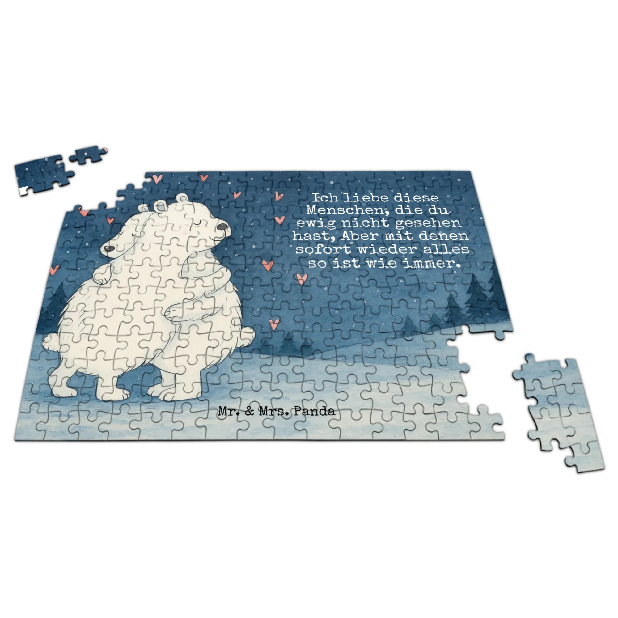 Puzzle Icebear Embrace Design special gifts, card, good mood, funny sayings, animal lover, hand drawn, cute animal motives, cute, small animals, gift ideas, gifts