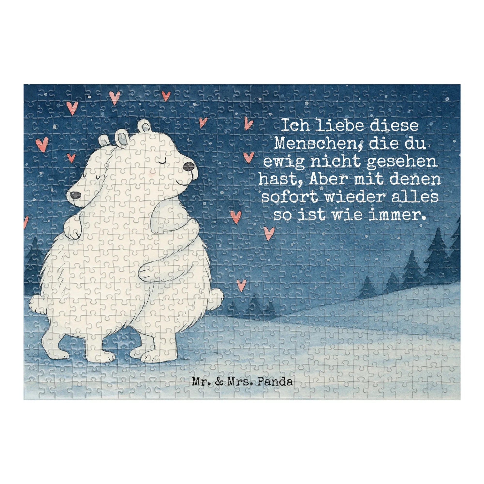 Puzzle Icebear Embrace Design special gifts, card, good mood, funny sayings, animal lover, hand drawn, cute animal motives, cute, small animals, gift ideas, gifts