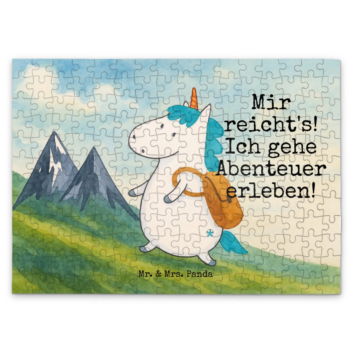 Puzzle Einhorn Bergsteiger Design Legespiel, 1000 Teile Puzzle, Geduldspiel, 500 Teile Puzzle, 300 Teile Puzzle, Puzzlespiel, 2000 Teile Puzzle, 1500 Teile Puzzle, Puzzle, Einhorn Deko, Einhörner, Einhorn, Unicorn, Entdecker, Berge, Abenteuer, Abenteurer, Weltreise, Weltenbummler, Reisen, Bergsteiger, Urlaub