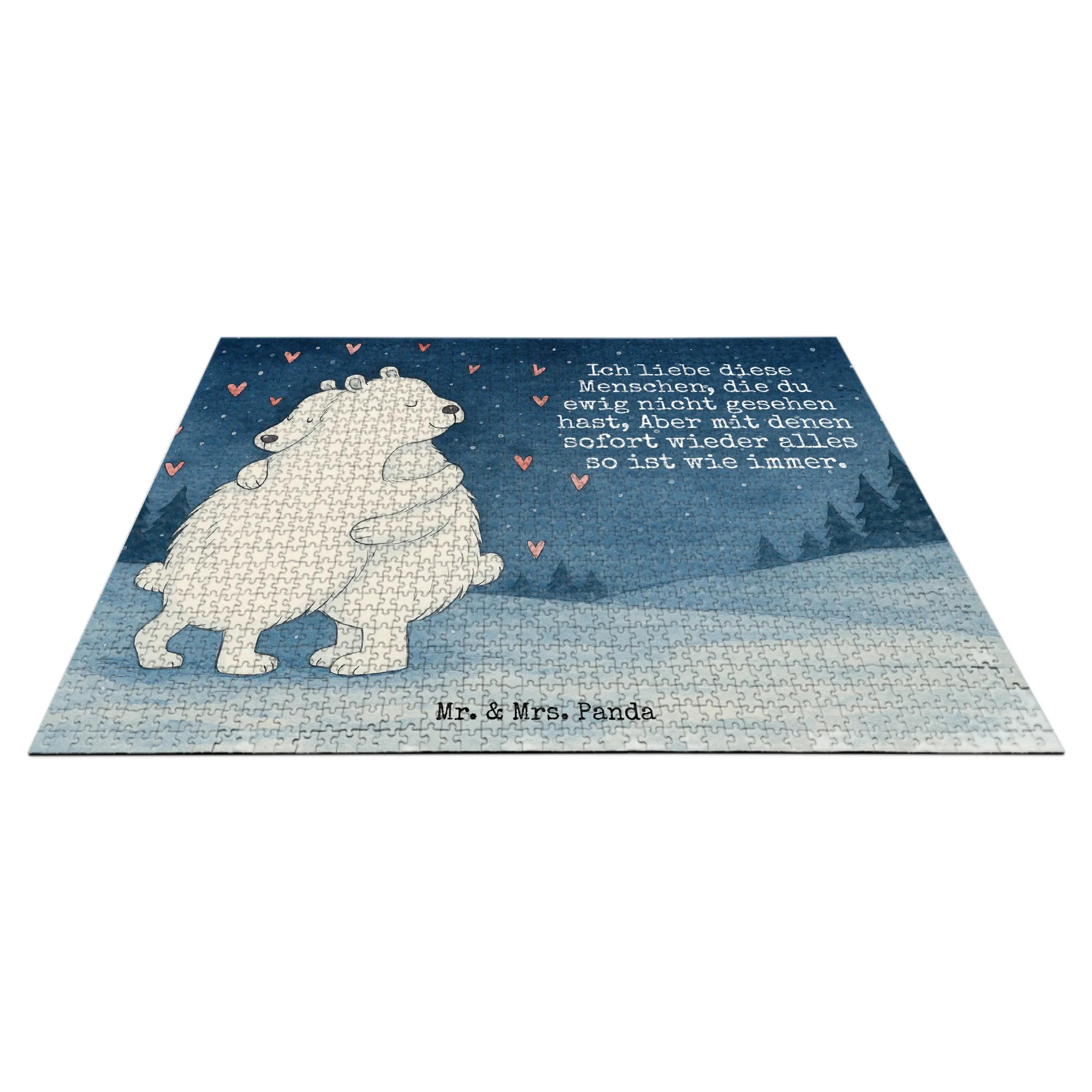 Puzzle Icebear Embrace Design special gifts, card, good mood, funny sayings, animal lover, hand drawn, cute animal motives, cute, small animals, gift ideas, gifts