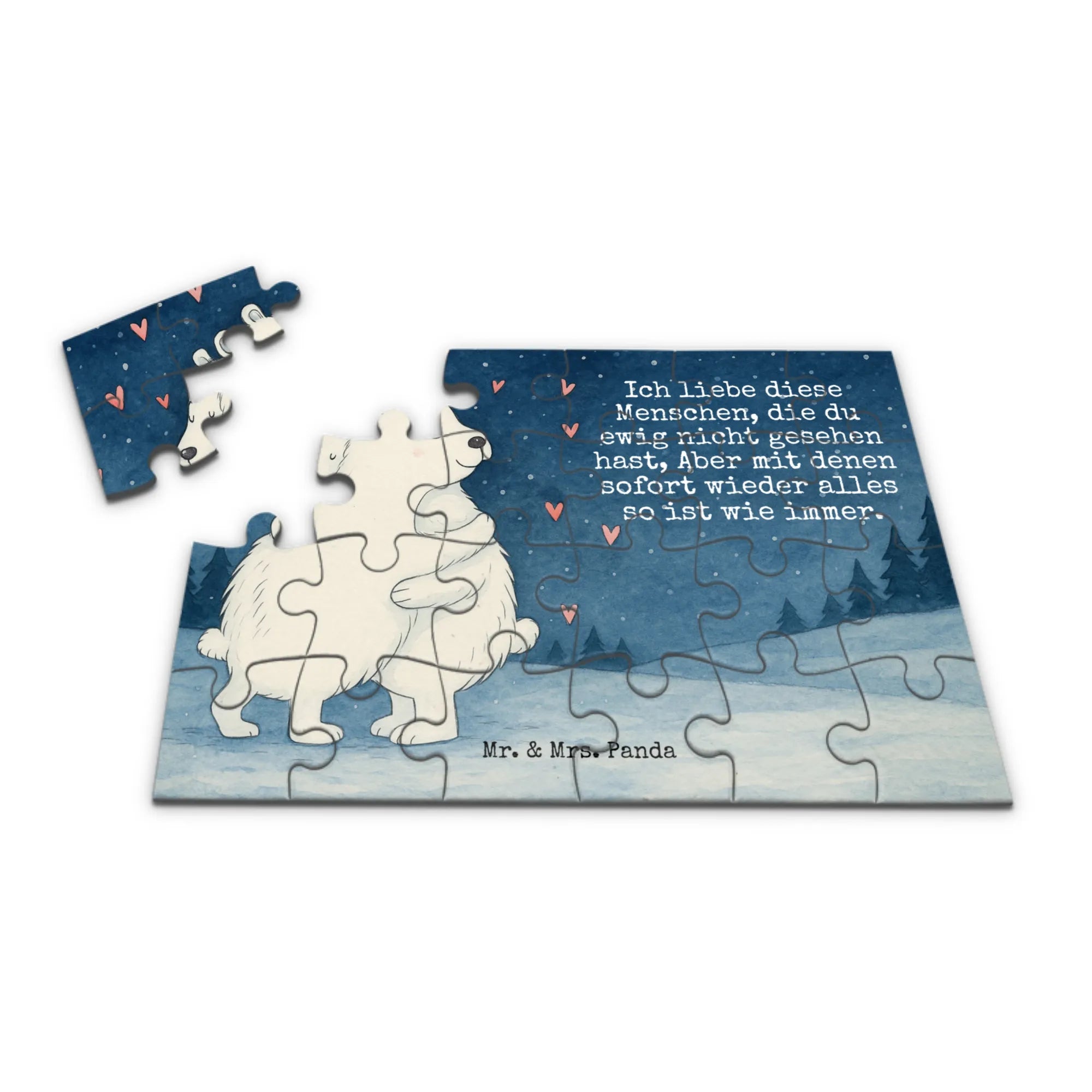 Puzzle Icebear Embrace Design special gifts, card, good mood, funny sayings, animal lover, hand drawn, cute animal motives, cute, small animals, gift ideas, gifts