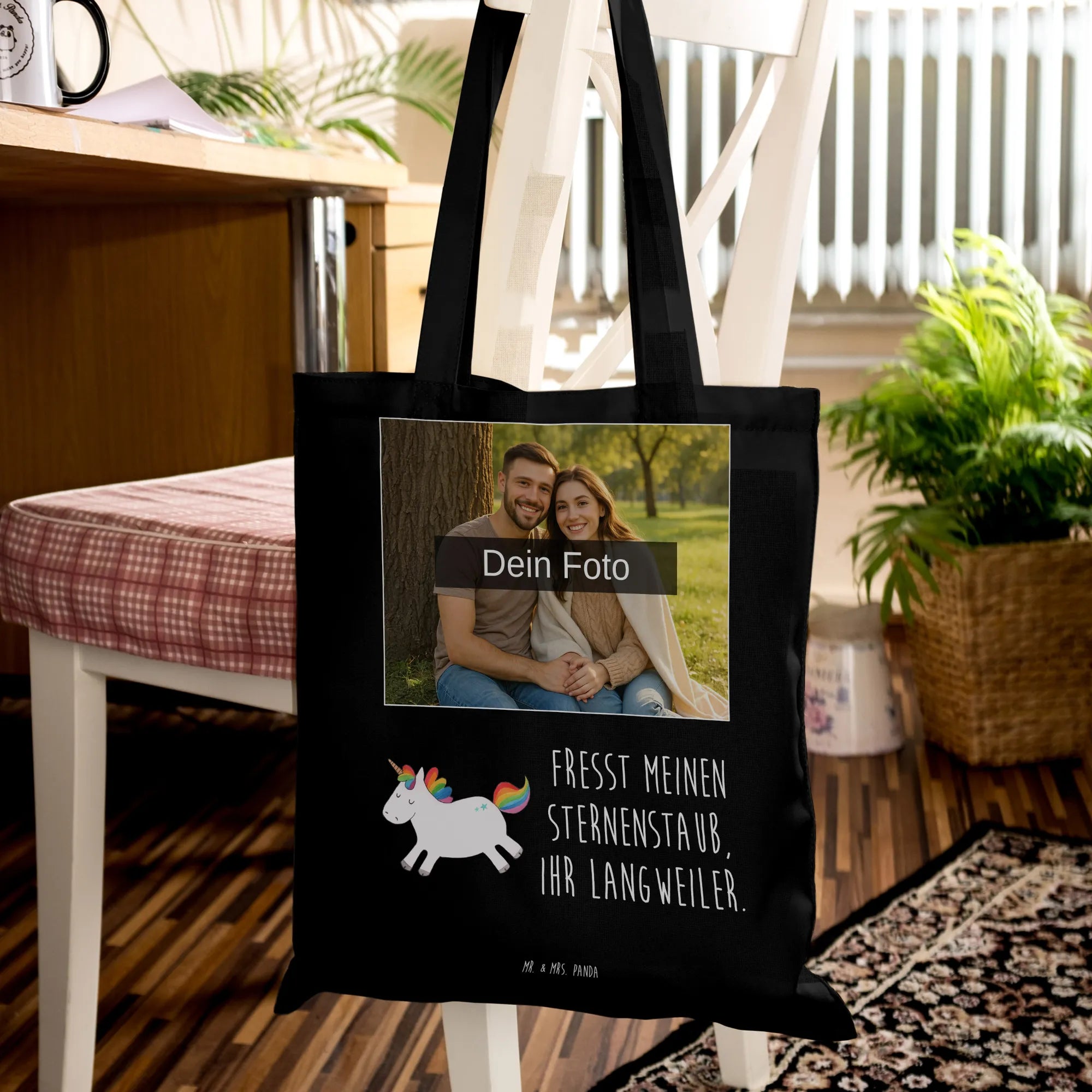 Personalizowana torba na zdjęcia Jednorożec Szczęśliwy Jednorożec, jednorożce, dekoracje jednorożca
