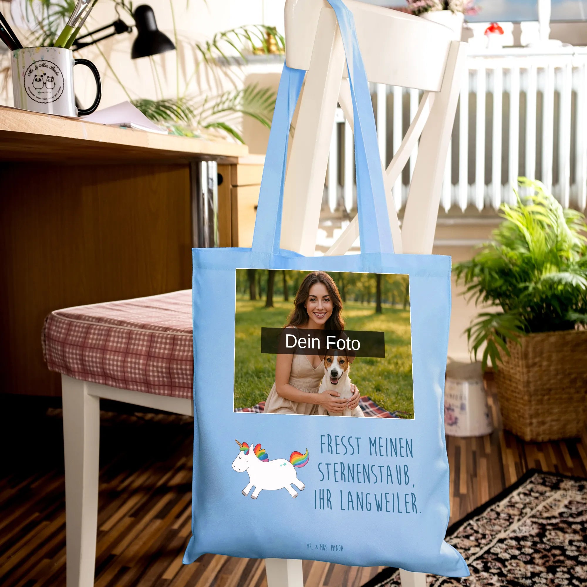 Personalizowana torba na zdjęcia Jednorożec Szczęśliwy Jednorożec, jednorożce, dekoracje jednorożca