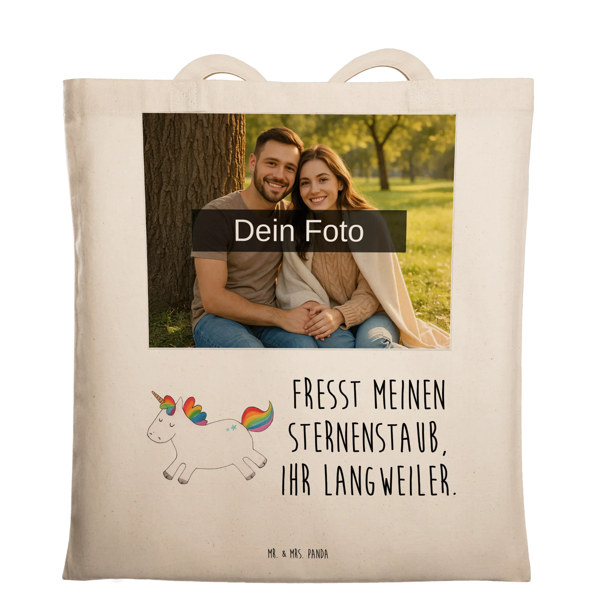 Personalizowana torba na zdjęcia Jednorożec Szczęśliwy Jednorożec, jednorożce, dekoracje jednorożca
