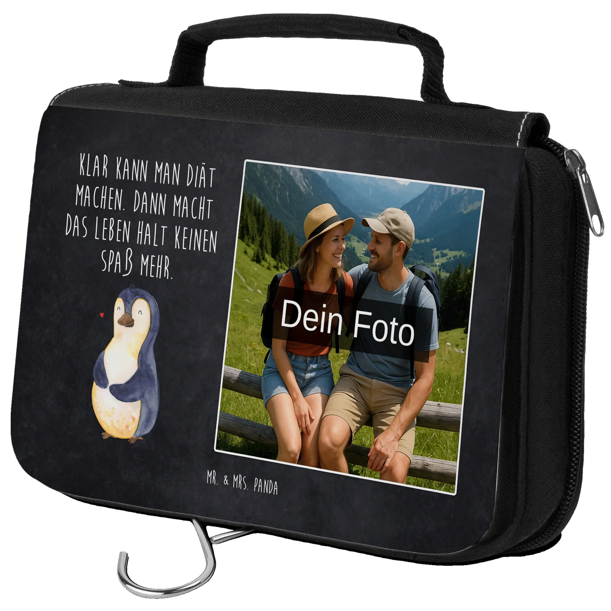 Personalized Photo Toiletry Bag Penguin diet North Pole, Penguins, weight, body love, diet, self-love, penguins, self-respect, losing weight