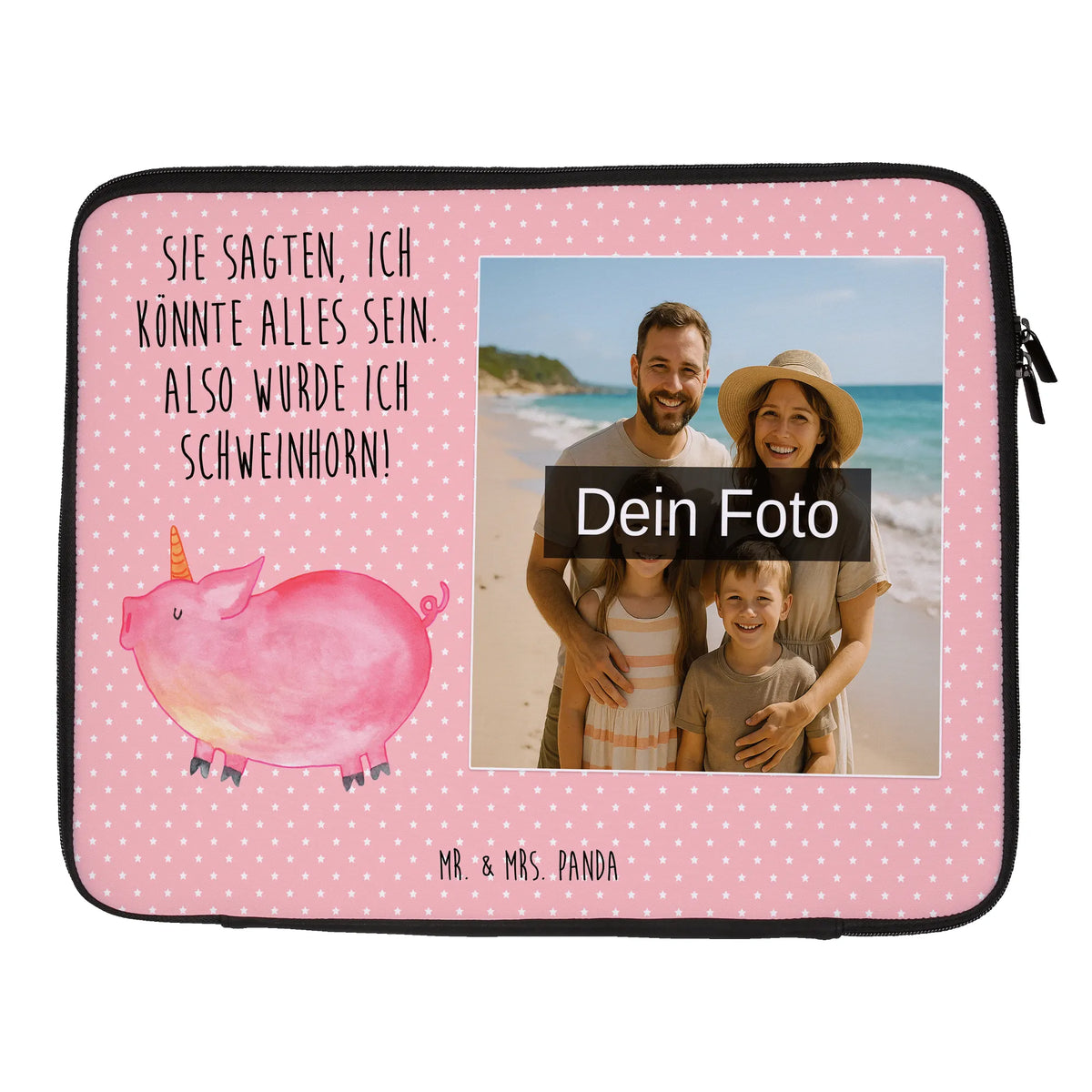 Personalisierte Foto Notebook Tasche Einhorn Schwein Foto Laptop Tasche, Laptoptasche mit eigenem Foto, Laptoptasche mit Foto, Laptoptasche mit Bild, Notebooktasche mit eigenem Foto, Wasserfeste Notebooktasche Mit Wunschfoto, Laptoptasche Mit Fotodruck, Unicorn, Einhorn, Einhörner, Einhorn Deko, Party, Pig, English, Geschenk, Schwein, Funny, Englisch, Bauer, Piggy, Spruch, Witzig. Lustig, Spaß, Schweinhorn
