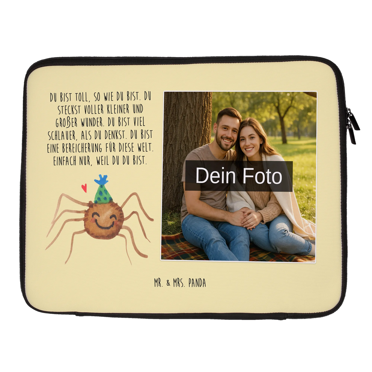Personalisierte Foto Notebook Tasche Spinne Agathe Party Notebooktasche mit eigenem Foto, Laptoptasche mit Foto, Wasserfeste Notebooktasche Mit Wunschfoto, Laptoptasche Mit Fotodruck, Foto Laptop Tasche, Laptoptasche mit Bild, Laptoptasche mit eigenem Foto, Spinne Agathe, Spinne, Agathe, Videos, Merchandise, Selbstliebe, Glück, Wunder, Motivation