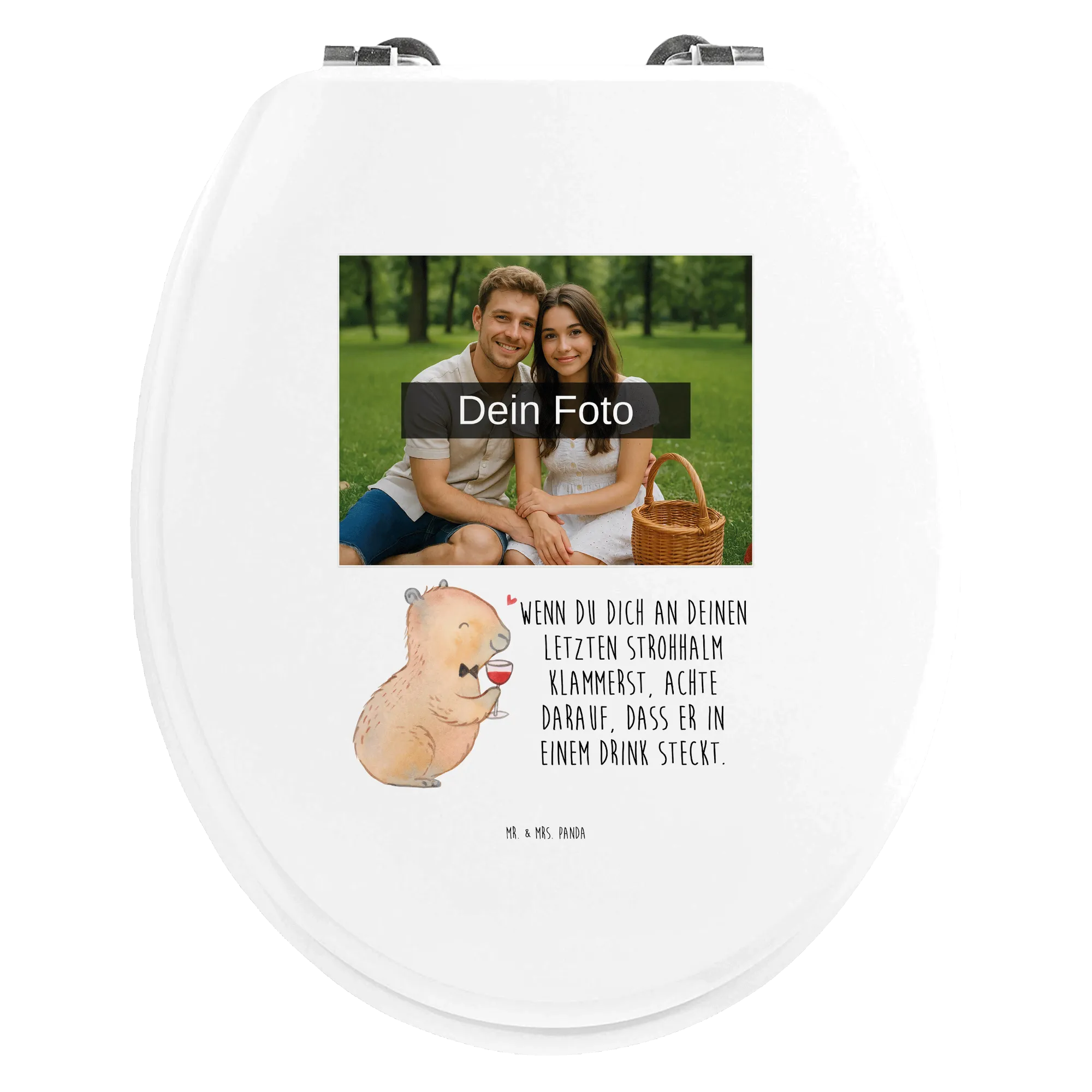 Personalized Photo Toilet Seat Motif Capybara wine card, gift ideas, gifts, small animals, cute, cute animal motives, hand drawn, funny sayings, good mood, special gifts, animal lover