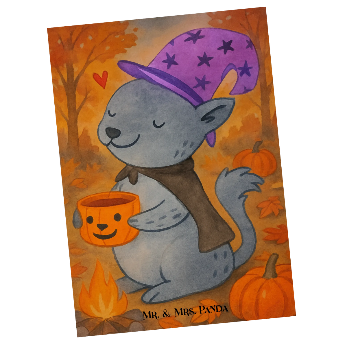 Postkarte Kater Kaffee Design Ansichtskarten, einzelkarte, spruchkarte, Designkarte, Ansichtskarte, bildkarte, Grußkarte, Fotokarte, Motivkarte, Kunstkarten, kunstkarte, Postkarten, Postkarte, Geschenke, Schenken, Deko, Dekoration, Halloween, Martinssingen, Kater, Kaffee, Hexe, Magie
