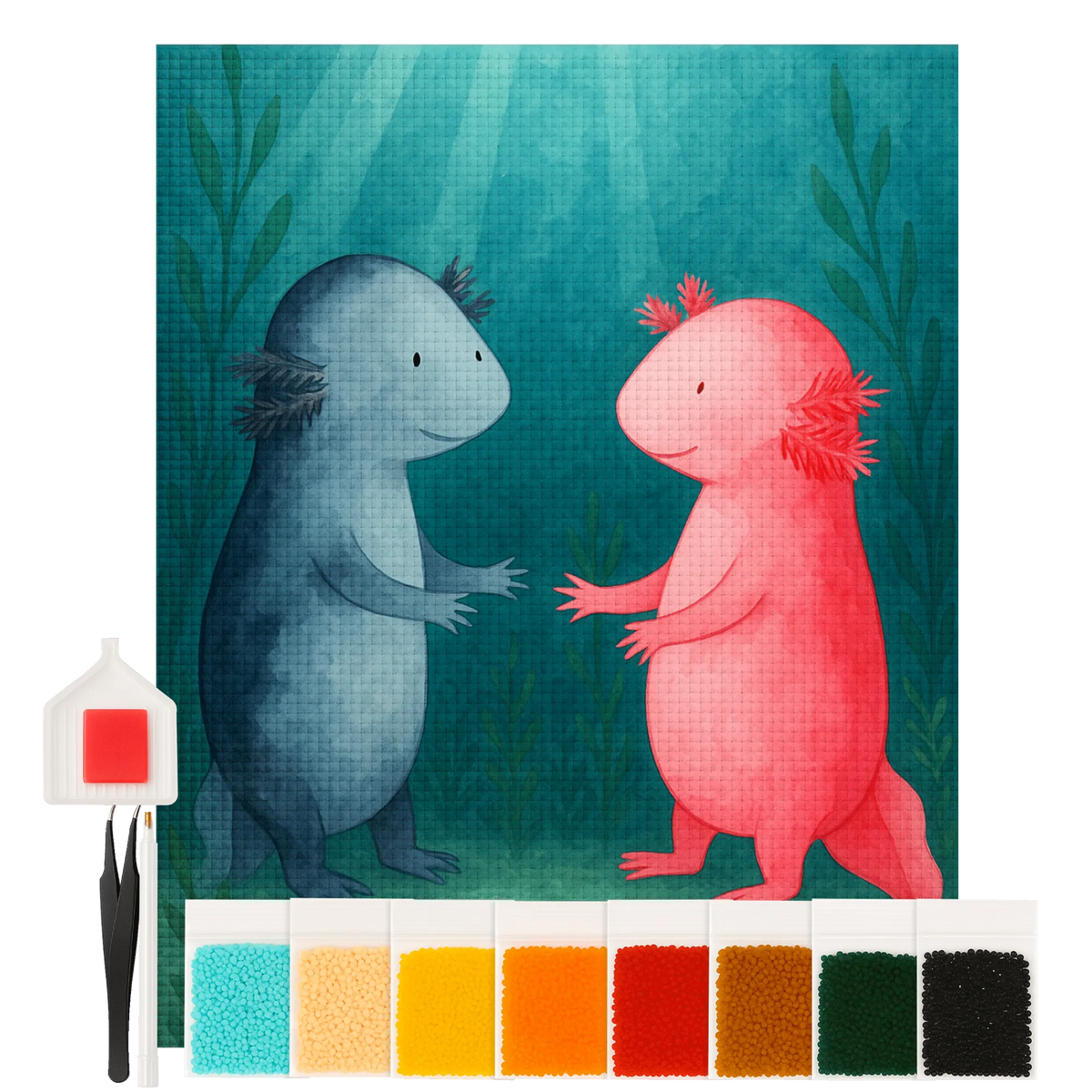 Diamond Painting Axolotl Liebe Design
