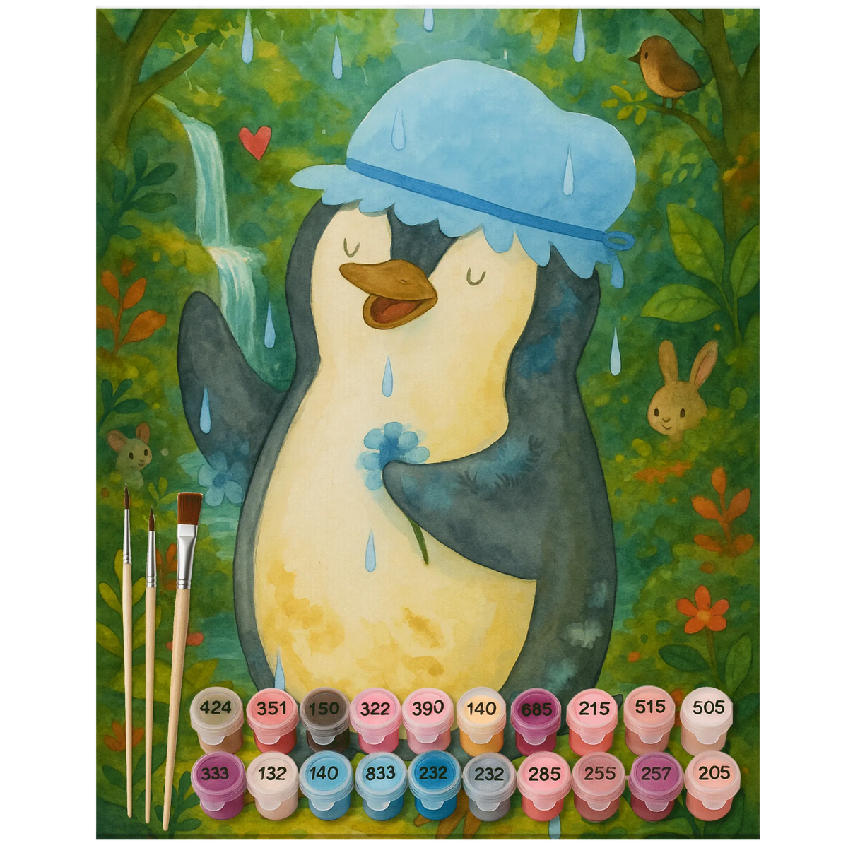 Malen nach Zahlen Pinguin Duschen Design leinwand malerei, leinwand malset, Malen nach Zahlen Leinwand, malen mit zahlen, Zahlenbild, malen nach zahlen set, acrylmalerei set, kreativ set, DIY Malen nach Zahlen, diy set, malerei nach zahlen, Malen nach Zahlen, malset, acryl malset, Acryl Malen nach Zahlen, Malen nach Zahlen Bild, Pinguin, Motivation, glücklich sein, Neuanfang, Pinguine, Lebensmotto, Neustart, Dusche, Duschen