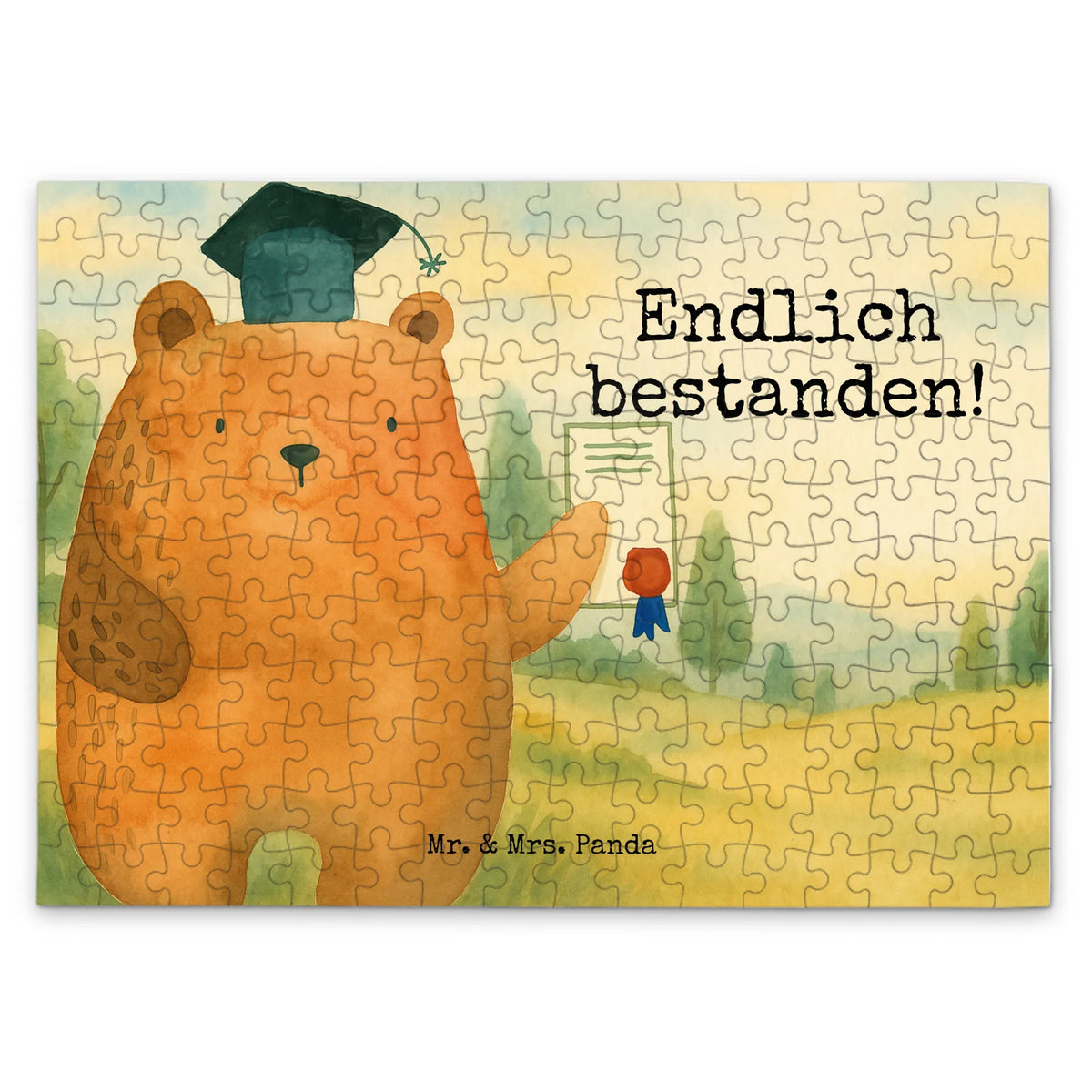 Puzzle bear Test Design cuddly toy, teddy bear, degree, examinations, diploma, examination passed, certificate
