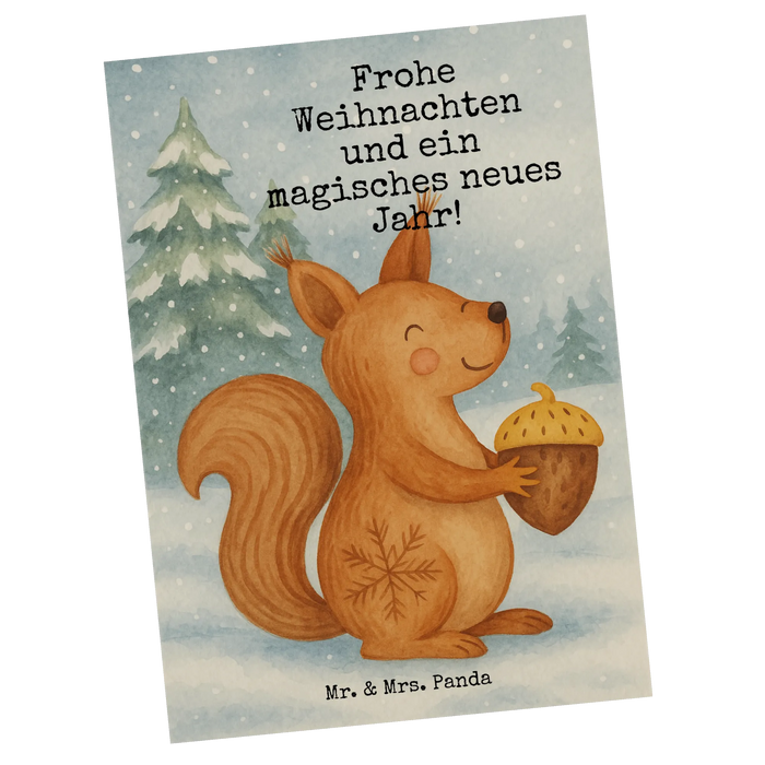 Postcard Squirrel Christmas Design