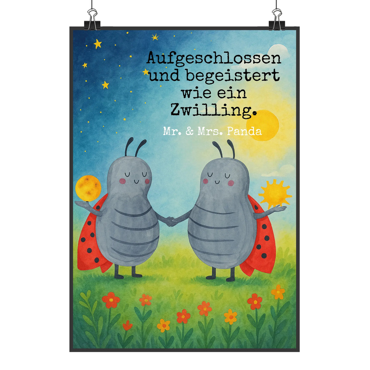 Poster Sternzeichen Zwilling Design Deko Poster, drucke, Kunstdruck, wandkunst, Design Poster, Deko Bild, wanddeko, Plakat, Wandbild, Wanddeko Bild, Wandschmuck, wanddruck, Mr. & Mrs. Panda Poster, Bild, kunstposter, kunstdruck poster, Wanddekoration, Designposter, typografie poster, Posterdruck, Panda Poster, grafikposter, Horoskop, Aszendent, Astrologie, Tierkreiszeichen, Sternzeichen, Geschenk Mai, Zwillinge, Zwillingsbruder, Geburtstag Mai, Marienkäfer, Geschenk Juni, Zwilling Geschenk, Glückskäfer, Zwillingsschwester, Zwilling Sternzeichen