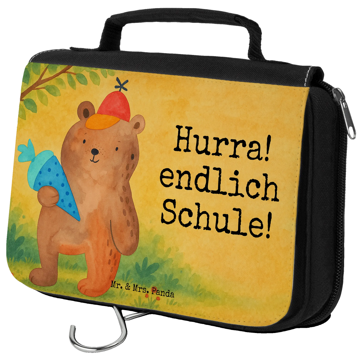 Kulturbeutel Bär Schultüte Design Kulturtasche, Kosmetikbeutel, Kosmetiktasche, Toilettentasche, hygienetasche, Waschtasche, kulturtäschchen, Necessaire, badtasche, Schminkbeutel, Reise-Kulturtasche, beautycase, duschbeutel, Schminktasche, Waschbeutel, Make-Up Tasche, Reisebeutel, kosmetiktäschchen, hygienebeutel, Kulturbeutel, beauty case, Teddy, Bär, Teddybär, Bär Motiv, Einschulung Geschenk, Schulbeginn, Erster Schultag Geschenk, Schulanfang, Grundschule, Schule Geschenk, Schultüte