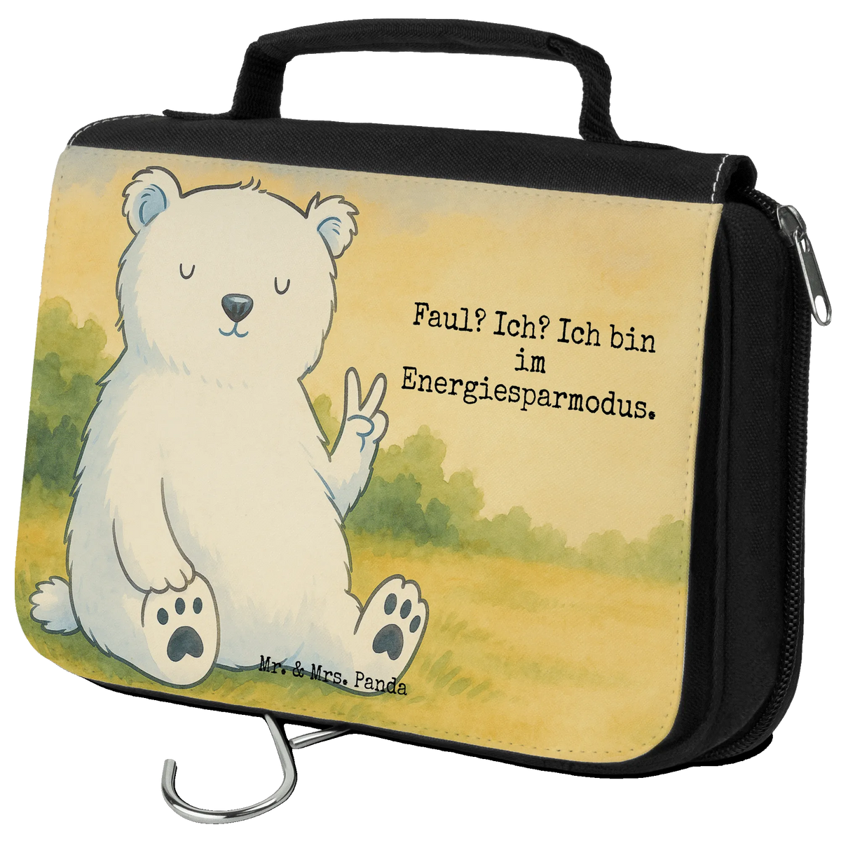 Kulturbeutel Eisbär Faul Design Reisebeutel, Kulturtasche, Waschtasche, Toilettentasche, duschbeutel, Schminktasche, hygienetasche, Necessaire, Reise-Kulturtasche, Kosmetikbeutel, Schminkbeutel, kulturtäschchen, beauty case, badtasche, Kulturbeutel, hygienebeutel, beautycase, Waschbeutel, Kosmetiktasche, kosmetiktäschchen, Make-Up Tasche, Teddy, Bär, Teddybär, Eisbär, Arbeitsplatz, Arbeit, Bürojob, Relaxen, Homeoffice, Faul, Nordpol, Entspannen, Büro