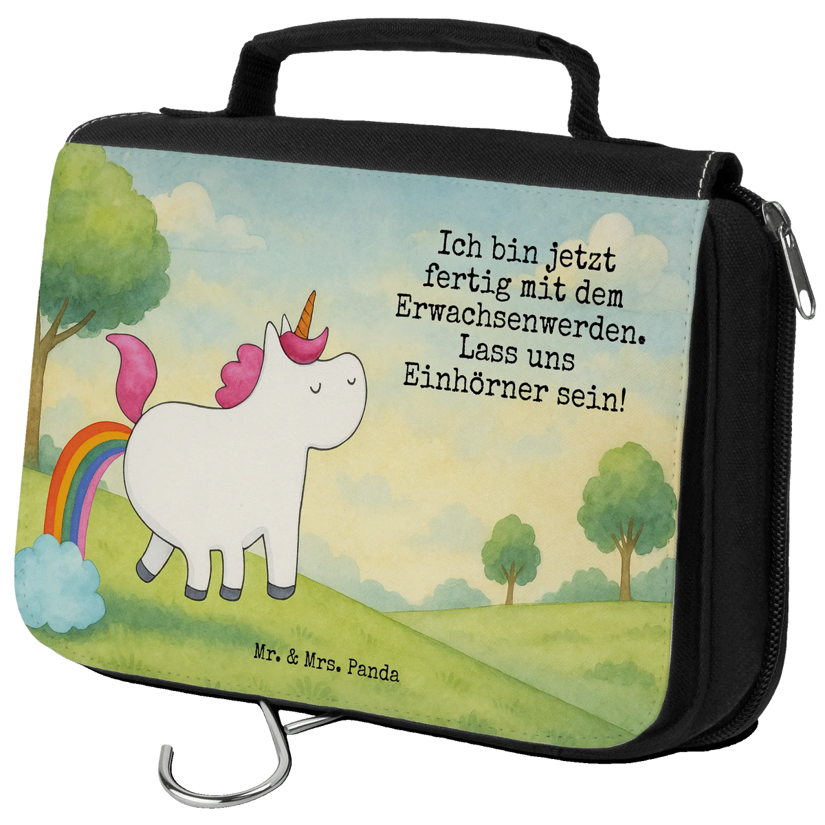 Kulturbeutel Einhorn Pupsen Design Waschtasche, badtasche, hygienebeutel, kosmetiktäschchen, hygienetasche, Kulturtasche, Waschbeutel, Kosmetiktasche, Schminkbeutel, Kosmetikbeutel, Reisebeutel, Schminktasche, Kulturbeutel, Reise-Kulturtasche, beauty case, duschbeutel, Toilettentasche, Necessaire, Make-Up Tasche, kulturtäschchen, beautycase, Unicorn, Einhorn, Einhörner, Einhorn Deko, Freundin, Lustig, Einhornpower, Pups, Glitzer, Spaß, Regenbogen, Erwachsenwerden
