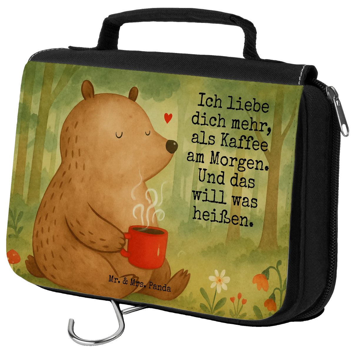 Kulturbeutel Bär Morgenkaffee Design Kosmetikbeutel, beautycase, Kulturbeutel, kosmetiktäschchen, Reisebeutel, Waschbeutel, Waschtasche, hygienetasche, badtasche, beauty case, Kulturtasche, Kosmetiktasche, Necessaire, hygienebeutel, duschbeutel, Schminktasche, Make-Up Tasche, Schminkbeutel, kulturtäschchen, Reise-Kulturtasche, Toilettentasche, Verlobung, Freund, Heiraten, Partner, Heiratsantrag, Liebesgeschenk, Hocheitstag, Ehemann, Freundin, Ehefrau, Jahrestag, Liebe, Valentinstag, Geschenk für Partner, für Männer, Liebesbeweis, für Ehemann, Geschenk für Freundin, Hochzeitstag, Mitbringsel, Geschenk für Frauen
