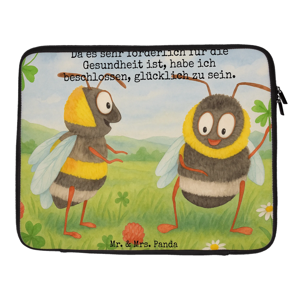Notebook Tasche Hummeln Kleeblatt Design Notebook Sleeve, Notebooktasche, Laptophülle, Schutzhülle Notebook, Schutzhülle Laptop, Laptop Sleeve, Laptop-Sleeve, Notebook-Sleeve, Laptop-Case, Laptop-Hülle, Tasche Laptop, Notebook-Case, Notebook Tasche, Laptoptasche, Laptop Tasche, Laptop Hülle, Notebook Case, Laptop Case, Hülle Laptop, Notebookhülle, Notebook Hülle, Computertasche, Lustige Sprüche, Tiere, Tiermotive, Gute Laune, glücklich sein, glücklich Werden, Biene Deko, Spruch Positiv, Hummel, Biene, Spruch schön, Spruch Fröhlich