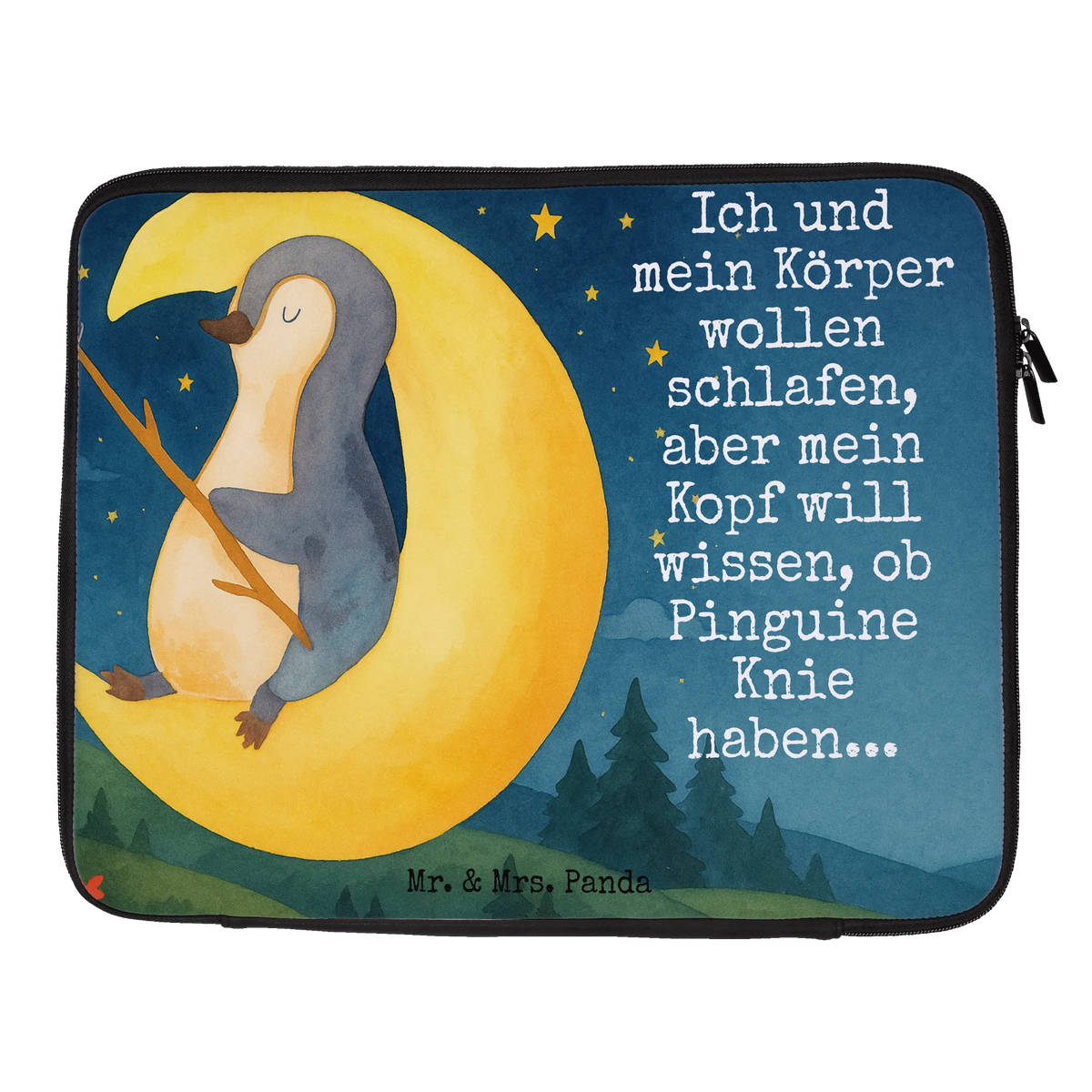 Notebook Tasche Pinguin Mond Design Laptop-Sleeve, Notebooktasche, Notebook Hülle, Notebook Case, Laptophülle, Laptop-Case, Laptop Hülle, Schutzhülle Laptop, Laptoptasche, Laptop-Hülle, Notebookhülle, Hülle Laptop, Notebook-Sleeve, Notebook-Case, Notebook Sleeve, Laptop Tasche, Schutzhülle Notebook, Computertasche, Laptop Case, Tasche Laptop, Notebook Tasche, Laptop Sleeve, Pinguin, Nachtruhe, schlafen, Einschlafen, Schlafzimmer, Gästezimmer, Pinguine, Schlafstörungen, Spruch
