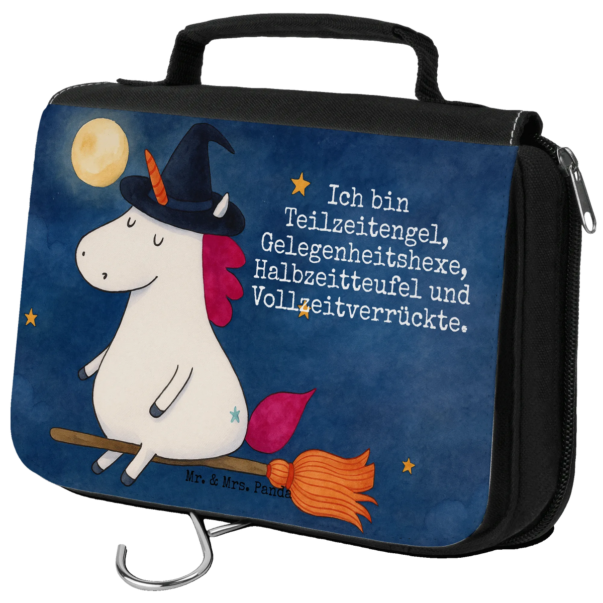 Kulturbeutel Einhorn Hexe Design Waschbeutel, Schminktasche, badtasche, Waschtasche, Schminkbeutel, hygienetasche, Reise-Kulturtasche, Kulturbeutel, Kulturtasche, beautycase, Toilettentasche, Kosmetikbeutel, hygienebeutel, beauty case, Reisebeutel, kosmetiktäschchen, kulturtäschchen, Necessaire, Kosmetiktasche, Make-Up Tasche, duschbeutel, Unicorn, Einhorn, Einhörner, Einhorn Deko, Leben, Zicke, Frau, Hexe, Teufel, Verrückte, Engel, Ehefrau, Freundin