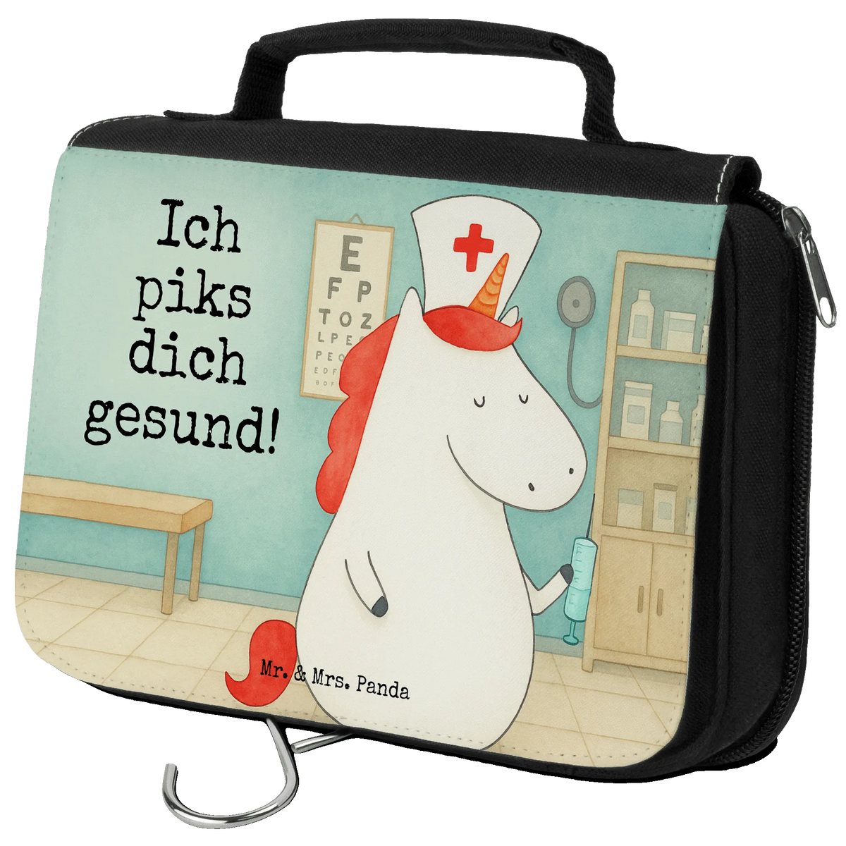 Kulturbeutel Einhorn Krankenschwester Design Reisebeutel, Waschbeutel, Toilettentasche, Make-Up Tasche, Kosmetiktasche, beautycase, Necessaire, Waschtasche, hygienetasche, badtasche, Schminkbeutel, kulturtäschchen, Kulturtasche, duschbeutel, Kosmetikbeutel, Kulturbeutel, hygienebeutel, Reise-Kulturtasche, beauty case, Schminktasche, kosmetiktäschchen, Unicorn, Einhorn, Einhörner, Einhorn Deko, Ärztin Geschenk, Krankenpflegerin, Krankenpfleger Geschenk, Krankenschwester Geschenk, Krankenschwester Dankeschön, Krankenhaus