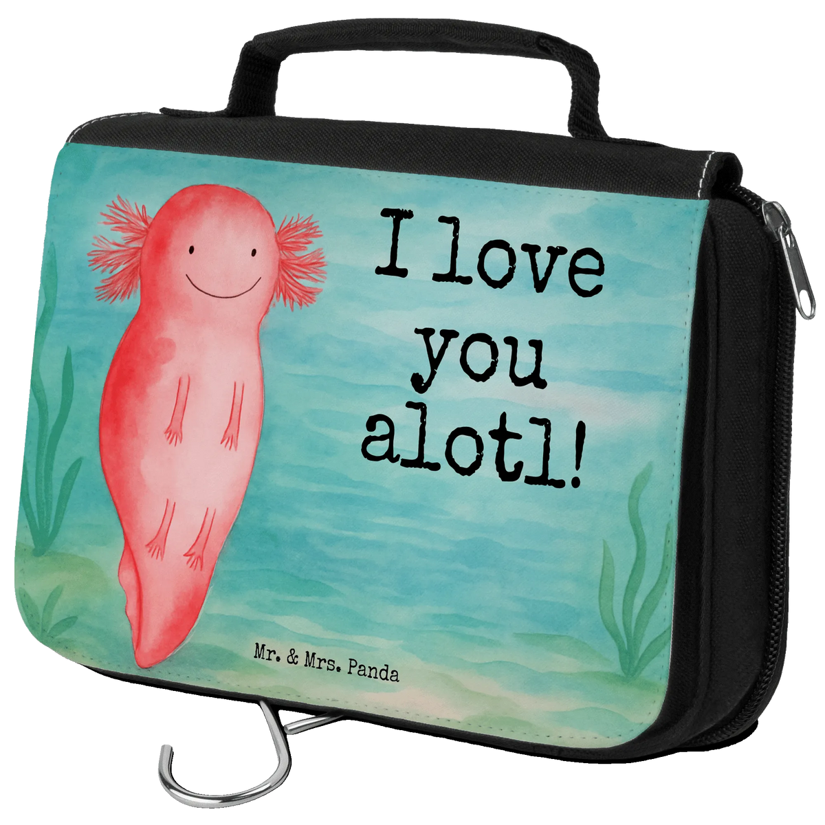 Kulturbeutel Axolotl Liebe Design kosmetiktäschchen, duschbeutel, Waschtasche, Kosmetiktasche, Toilettentasche, beauty case, kulturtäschchen, Schminkbeutel, Necessaire, Kulturbeutel, Kulturtasche, hygienebeutel, Make-Up Tasche, Waschbeutel, hygienetasche, Kosmetikbeutel, beautycase, Reisebeutel, Reise-Kulturtasche, badtasche, Schminktasche, Freundin, Freund, Liebe, Liebesgeschenk, Jahrestag, Verlobung, Partner, Ehemann, Ehefrau, Heiraten, Heiratsantrag, Hocheitstag, Mitbringsel, für Ehemann, Liebesbeweis, Valentinstag, Hochzeitstag, für Männer, Geschenk für Freundin, Geschenk für Partner, Geschenk für Frauen