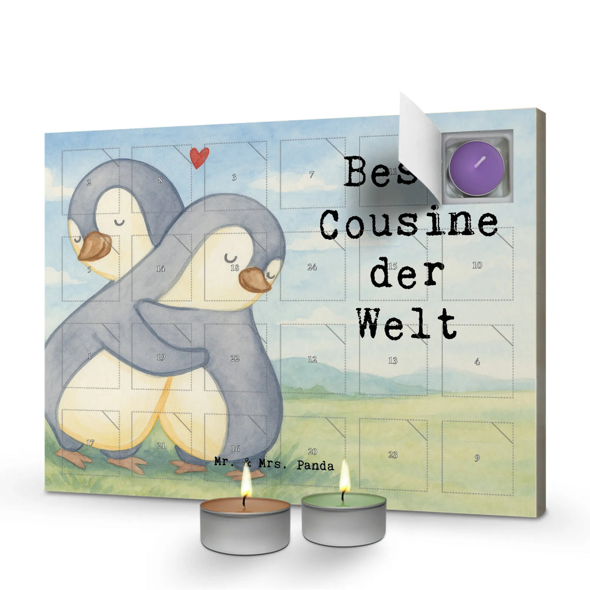 Duftkerzen Adventskalender Pinguin Beste Cousine der Welt Design kerzenkalender, adventskerzen kalender, Duftkerzen-Adventskalender, Adventskalender Duftkerze, Kerzen Adventskalender, adventskalender mit duftkerzen, adventskalender mit kerzen, duft adventskalender, duftkerzenkalender, aroma adventskalender, duft kalender, Duftkalender, Duftkerzen Adventskalender, Weihnachtskalender Kerzen, raumduft adventskalender, adventskalender kerzen, Kalender Duftkerzen, Duft-Adventskalender, Weihnachtskalender Duftkerzen, Adventskalender, adventskalender duftkerzen, Kalender Kerzen, Geschenkidee, Geschenk, Schenken, Mitbringsel, Geburtstag, Geburtstagsgeschenk, für, Danke, Dankeschön, Bedanken, Freude machen, Geschenktipp, Kousine, Cousinchen, Kusine, Tochter von Tante, Cousine, Tochter von Onkel, Verwandtschaft, Cousin, Familie