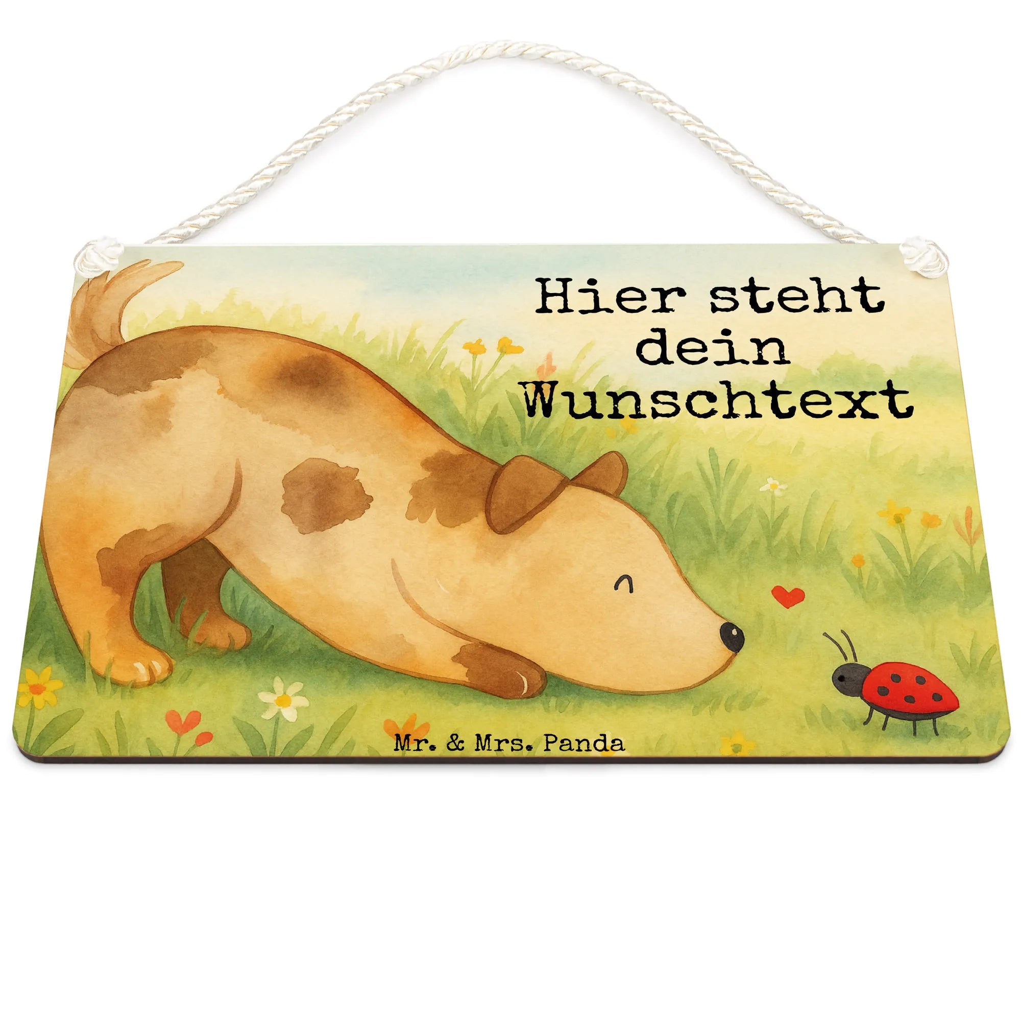 Personalisiertes Deko Schild Hund Marienkäfer Design Türschilder mit Namen, Namensschilder personalisiert, Türschilder personalisiert, Schild personalisiert, Personalisiertes Deko Schild, Personalisiertes Schild, Dekoschild Personalisiert, Personalisiertes Holzschild, Sprüche, Hundemotiv, Hund, Hundebesitzer, Hunderasse, Tierliebhaber, Haustier, Mischling, Hunde, Hundespruch, Mischlinghund, Marienkäfer
