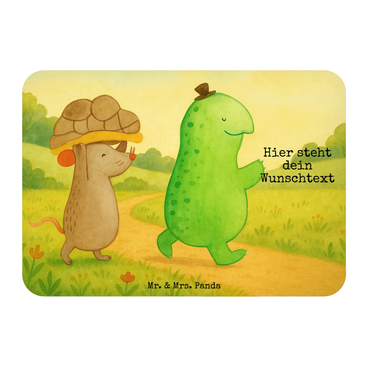 Personalized Magnet tortoise Mouse Design turtle, tortoise, reptile, ancient creature, cute, sweet, gift, gift ideas, birthday gift, illustrated, funny, turtle gift items, funny turtle gifts, pet turtles, mom, best friend, sister or daughter, turtle lover, mouse, best friends, girlfriends, friends