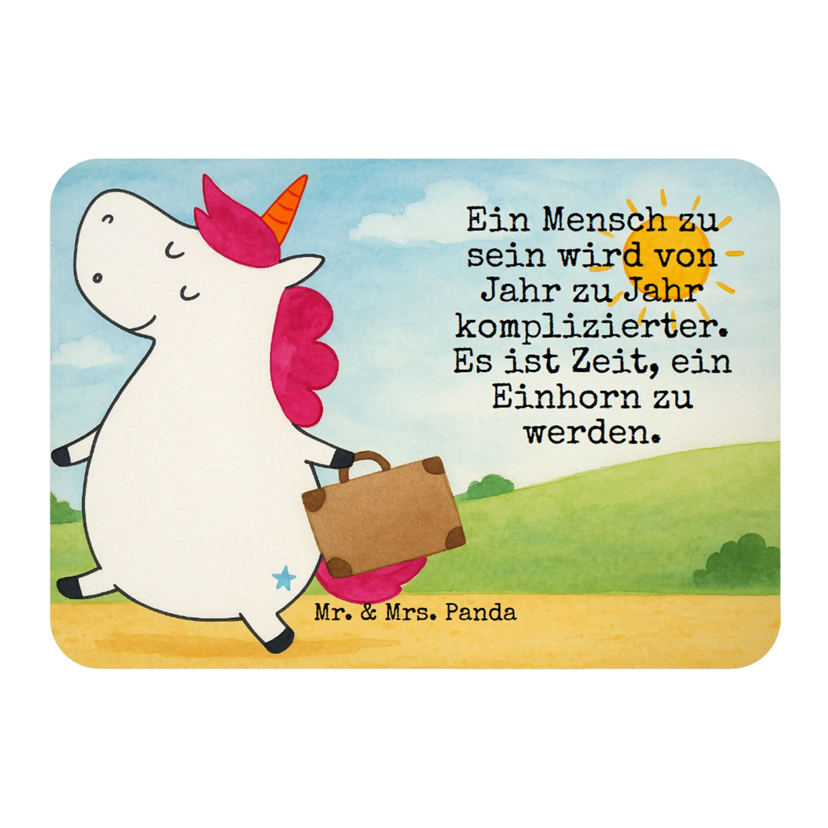 Magnet Einhorn Koffer Design Notizhalter, zettelhalter, holz whiteboardmagnet, bildmagnet, memomagnet, Pinnwandmagnet, wandmagnet, tafelmagnet, spruchmagnet, whiteboardmagnet, büromagnet, rechteckmagnet, holzmagnet, holz kühlschrankmagnet, notizmagnet, mdf magnet, haftmagnet, küchenmagnet, Dekomagnet, magnet, designmagnet, Kühlschrankmagnet, einkaufszettelmagnet, Unicorn, Einhorn, Einhörner, Einhorn Deko, Verreisen, Abenteuer, Reise, Koffer, Kind, Albern, Lustig, Spaß, Witzig, Erwachsen, Gepäck