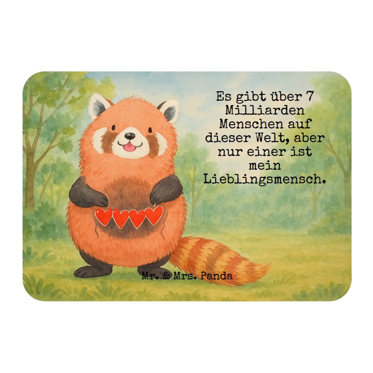 Magnet Roter Panda Design wandmagnet, tafelmagnet, rechteckmagnet, haftmagnet, magnet, büromagnet, mdf magnet, bildmagnet, holz whiteboardmagnet, holz kühlschrankmagnet, memomagnet, küchenmagnet, Notizhalter, einkaufszettelmagnet, zettelhalter, spruchmagnet, designmagnet, Kühlschrankmagnet, Pinnwandmagnet, notizmagnet, Dekomagnet, holzmagnet, whiteboardmagnet, Lustige Sprüche, Tiere, Tiermotive, Gute Laune, Herz, Liebling, Liebe, Panda, Rot, Lieblingsmensch