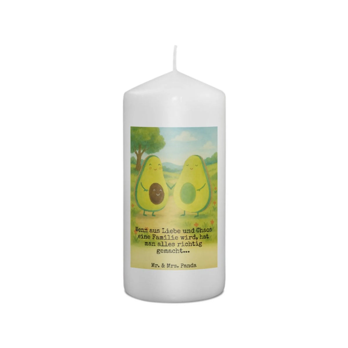 Candle avocado pair Design vegetables, wedding, children, birth, pregnancy