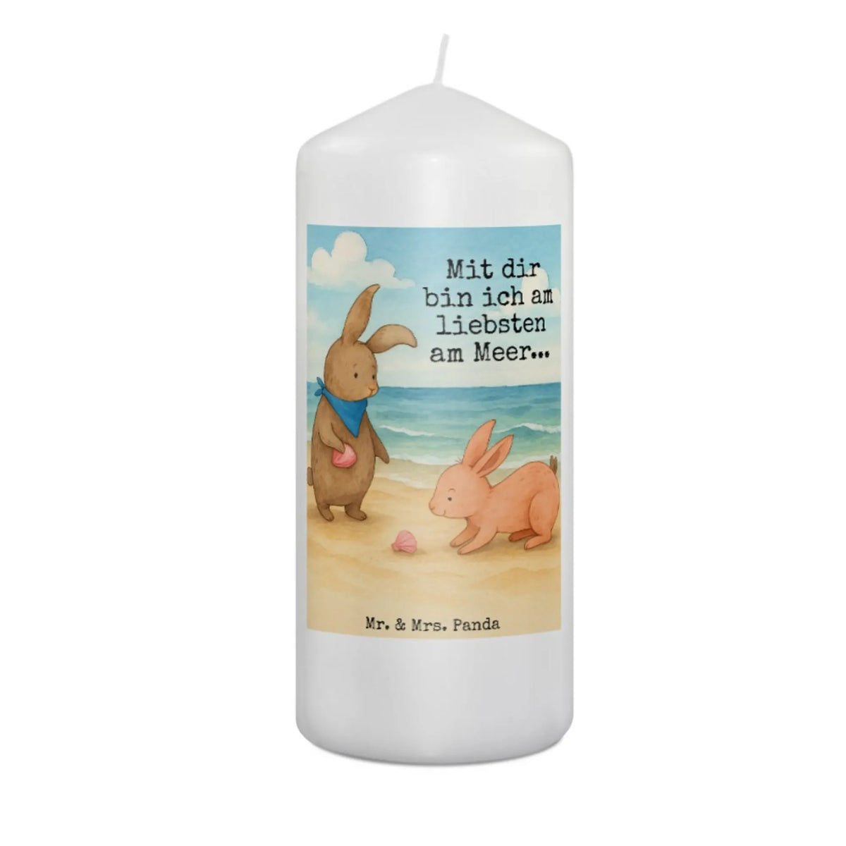 Candle Bunnies with seashell Design Father's Day, Mother's Day, girlfriend, collecting shells, best friend, girlfriends, shells, rabbits