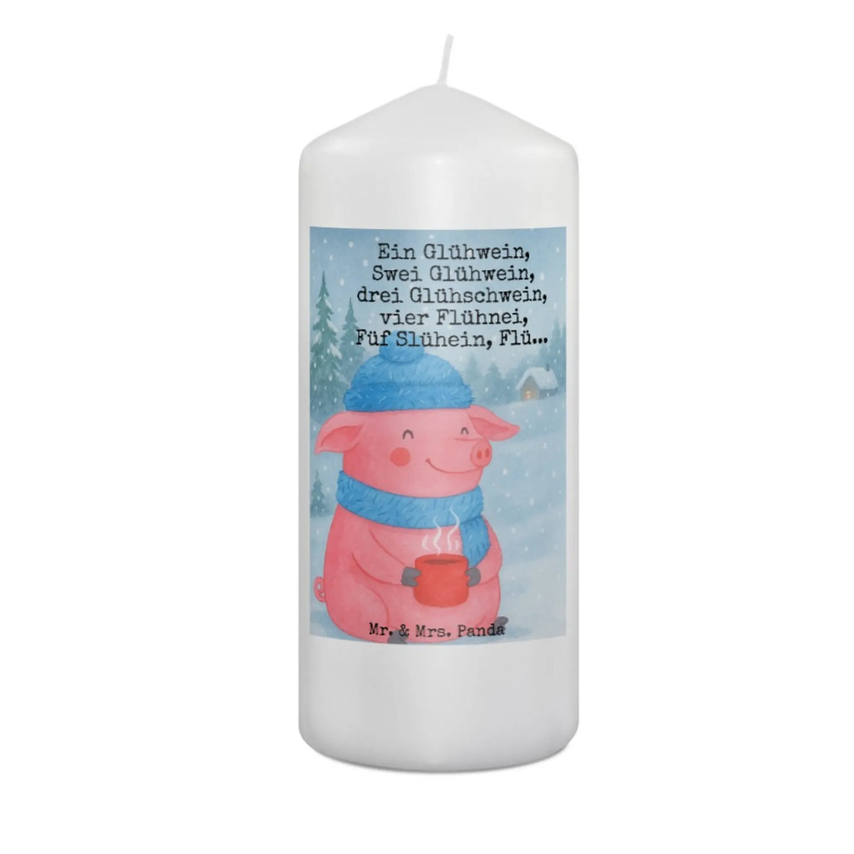 Kerze Schweinchen Glühwein Design Erinnerungslicht, Zylinderkerze, Blockkerze, Wachskerze, Bedruckte Kerze, Kerze, Stumpenkerze, Erinnerungskerze, Weihnachten, Winter, Weihnachtsdeko, Nikolaus, Advent, Heiligabend, Wintermotiv, Spruch, Betrunken, Weihnachtsmarkt, Glühwein