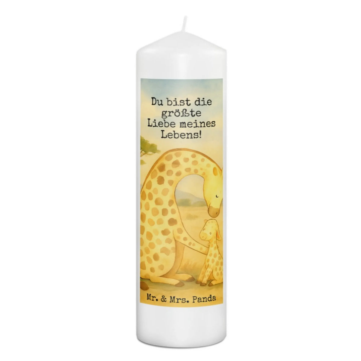 Kerze Giraffe Kind Design Kerze, Erinnerungslicht, Blockkerze, Zylinderkerze, Stumpenkerze, Wachskerze, Bedruckte Kerze, Erinnerungskerze, Wildtiere, Afrika, Sohn, Giraffe, Mama, Mutter, Lieblingsmensch, Kind, Tochter