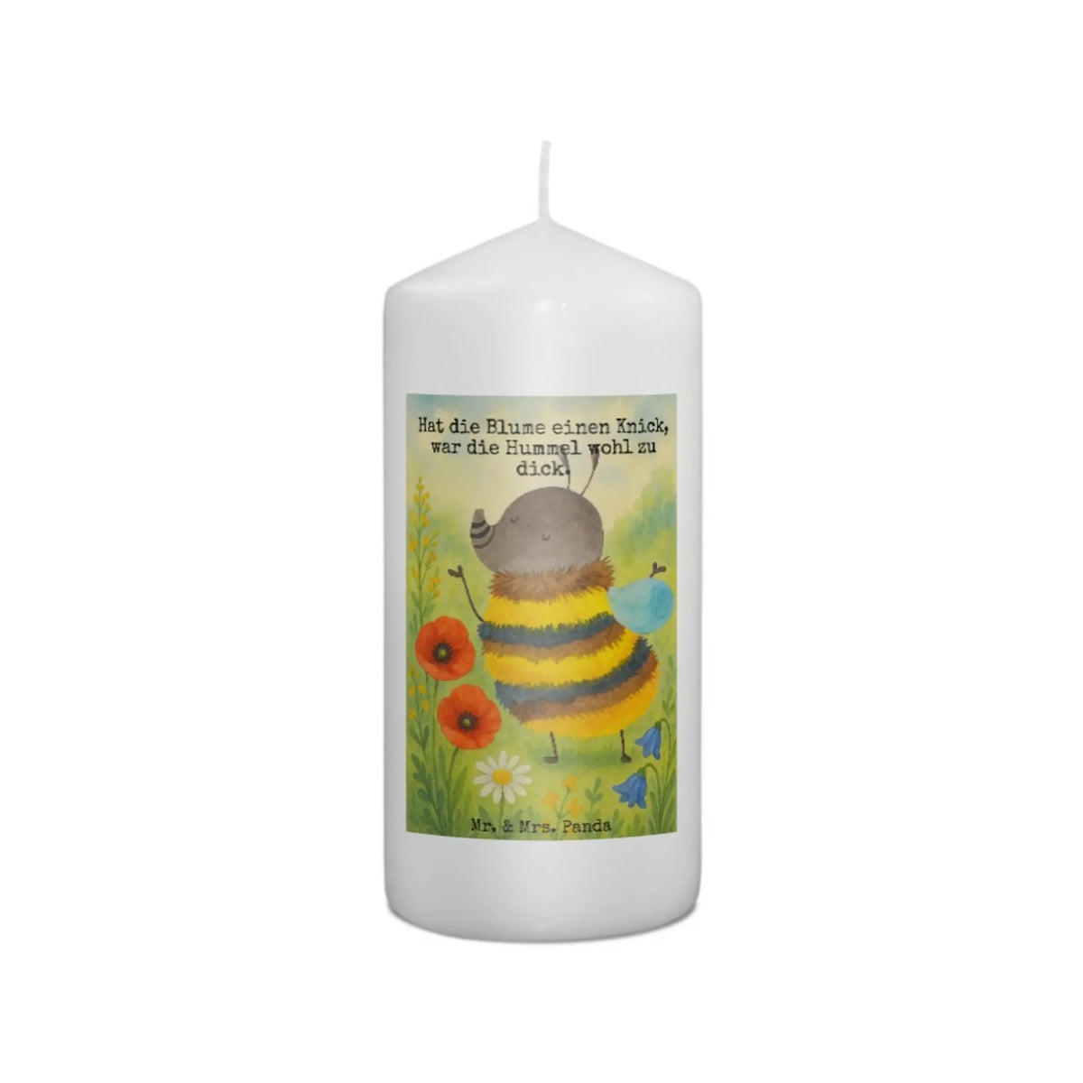 Kerze Hummel flauschig Design Blockkerze, Zylinderkerze, Erinnerungskerze, Kerze, Wachskerze, Stumpenkerze, Bedruckte Kerze, Erinnerungslicht, Lustige Sprüche, Tiere, Tiermotive, Gute Laune, Flauschig, Natur, Blume, Hummel, Biene