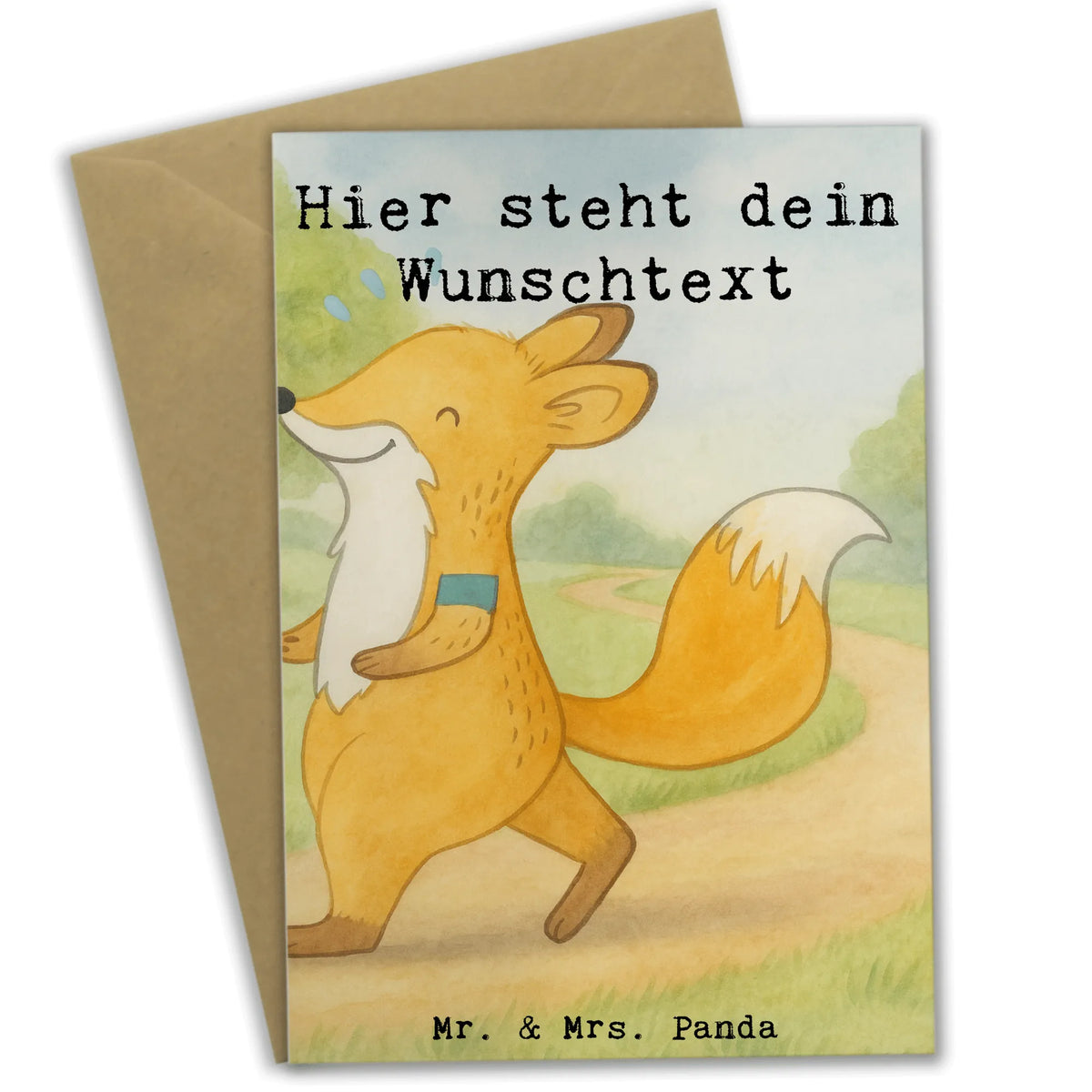 Personalisierte Grußkarte Fuchs Joggen Design grußkarte personalisiert, Personalisierte Grußkarte, Personalisierte Klappkarte, Personalisierte Karte, Grußkarten Personalisiert, Grußkarte personalisierbar, individuelle grußkarte, Geschenk, Schenken, Sport, Sportart, Hobby, Danke, Dankeschön, Auszeichnung, Gewinn, Sportler, Dauerlauf, Joggen, Laufsport, Laufen