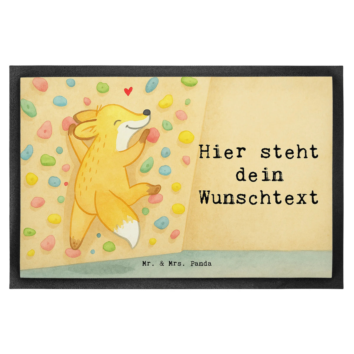 Personalized doormat Fox bouldering Design Gift, giving, thank you, award, profit, athlete, climbing hall, bouldering, climbing, bouldering hall