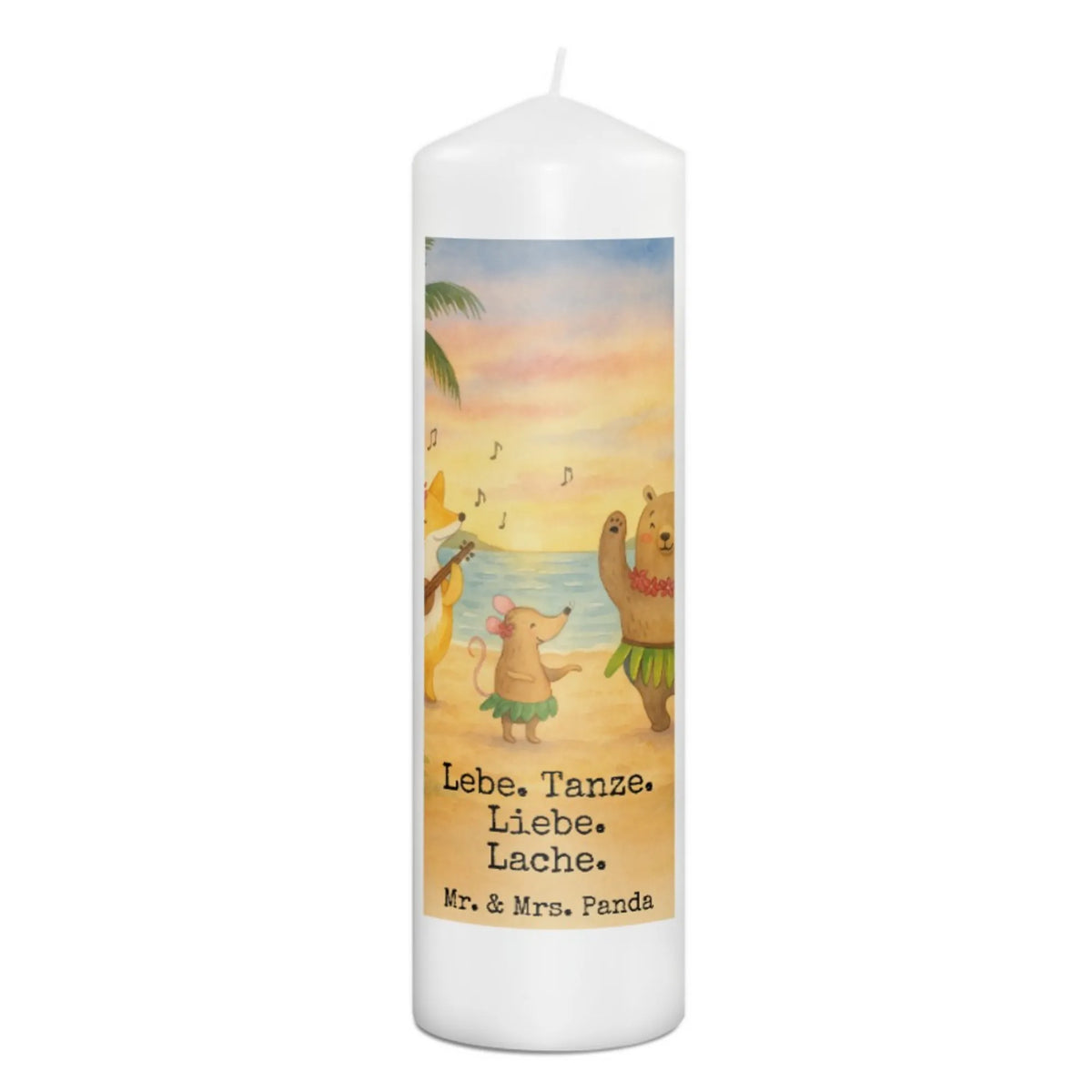 Kerze Waldtiere Aloha Design Erinnerungskerze, Zylinderkerze, Bedruckte Kerze, Erinnerungslicht, Kerze, Blockkerze, Wachskerze, Stumpenkerze, Tiermotive, Tiere, Lustige Sprüche, Gute Laune, Tanzen, Musik, Igel, Bär, Wald, Leben, Aloha, Hase, Waldtiere, Lachen