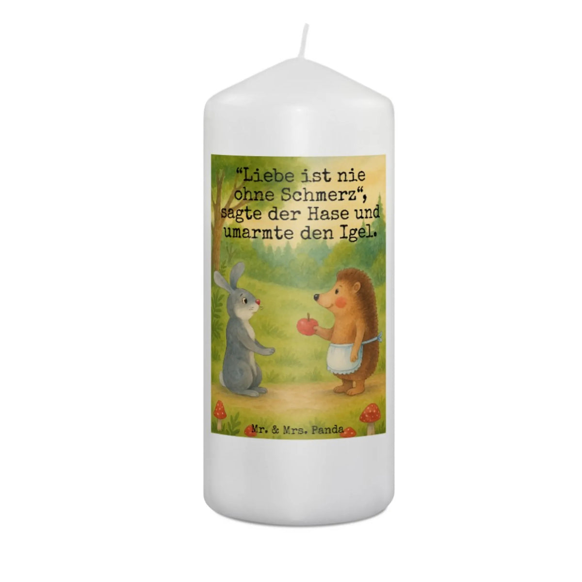 Candle Hare Hedgehog Design small animals, card, good mood, cute, gift ideas, gifts, funny sayings, cute animal motives, animal lover, hand drawn, special gifts, pain of separation, hare, Hedgehog and hare, heartache, consolation, lovesickness gift, love saying, romantic saying