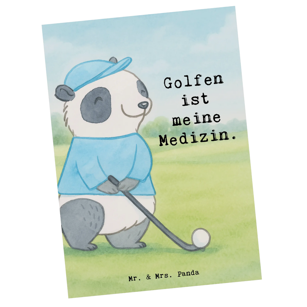 Postkarte Panda Golfen Design Postkarten, kunstkarte, Motivkarte, Grußkarte, Designkarte, Postkarte, Ansichtskarte, Fotokarte, einzelkarte, spruchkarte, Ansichtskarten, bildkarte, Kunstkarten, Geschenk, Schenken, Sport, Sportart, Hobby, Danke, Dankeschön, Auszeichnung, Gewinn, Sportler, Golf spielen, Golfen, Golfplatz, Golf Verein, Golfturnier