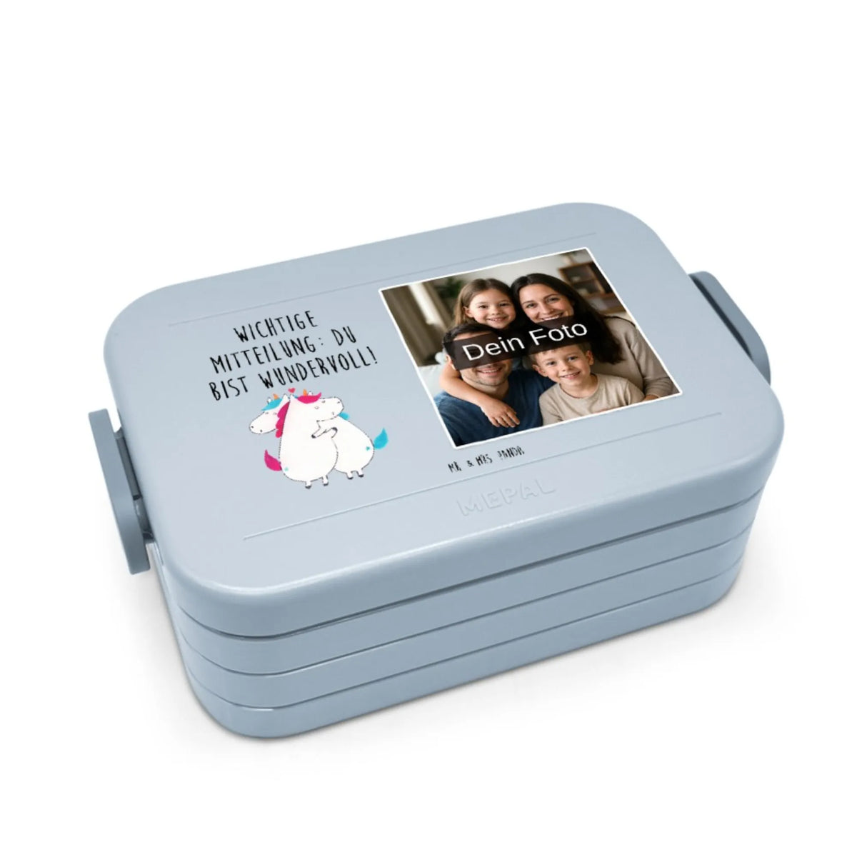 MEPAL Foto Bentobox Einhorn Mitteilung