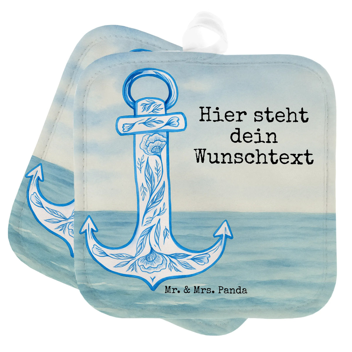 Personalisierte Topflappen Anker Blau Design Topfhandschuhe mit Namen, Küchenzubehör personalisiert, Topflappen Personalisiert, Küchenaccessoires personalisiert, Topflappen selbst gestalten, Topflappen Set Personalisiert, Topflappen bedrucken, Küchentextilien personalisiert, Personalisierte Topfhandschuhe, Topflappen mit Namen, Personalisierte Topflappen, Topfhandschuhe personalisiert, Lustige Sprüche, Tiere, Tiermotive, Gute Laune