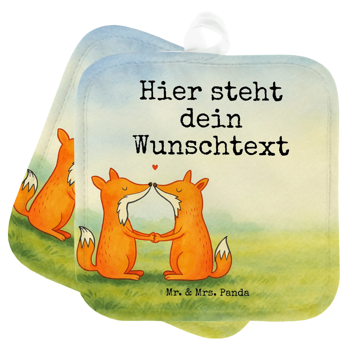 Personalisierte Topflappen Füchse Liebe Design Topfhandschuhe personalisiert, Topflappen mit Namen, Küchenaccessoires personalisiert, Küchenzubehör personalisiert, Personalisierte Topflappen, Personalisierte Topfhandschuhe, Küchentextilien personalisiert, Topfhandschuhe mit Namen, Topflappen bedrucken, Topflappen Set Personalisiert, Topflappen Personalisiert, Topflappen selbst gestalten, Fuchs, Fox, Liebe, Füchse, Verlobte, Ehemann, Freund, Ehefrau, Ehe, Freundin, Liebespaar, Partner, Paar, Liebesbeweis