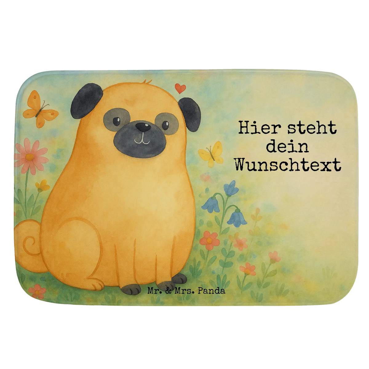Personalised bath mat Pug Design dog breed, mutt, hound, woof, dog mama, love dogs, love for dogs, dog decorative items, bag with dog print, funny gifts for dog owners, what do you give a dog lover, Christmas gifts for dogs, gifts for dogs, dog sayings, dog love, Pug