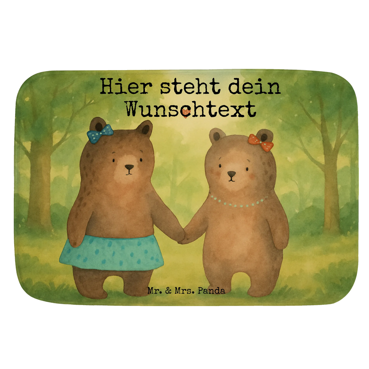 Personalised bath mat bear Girlfriend Design teddy bear, cuddly toy, bear girlfriend best friend love proof of love loves buddy buddy