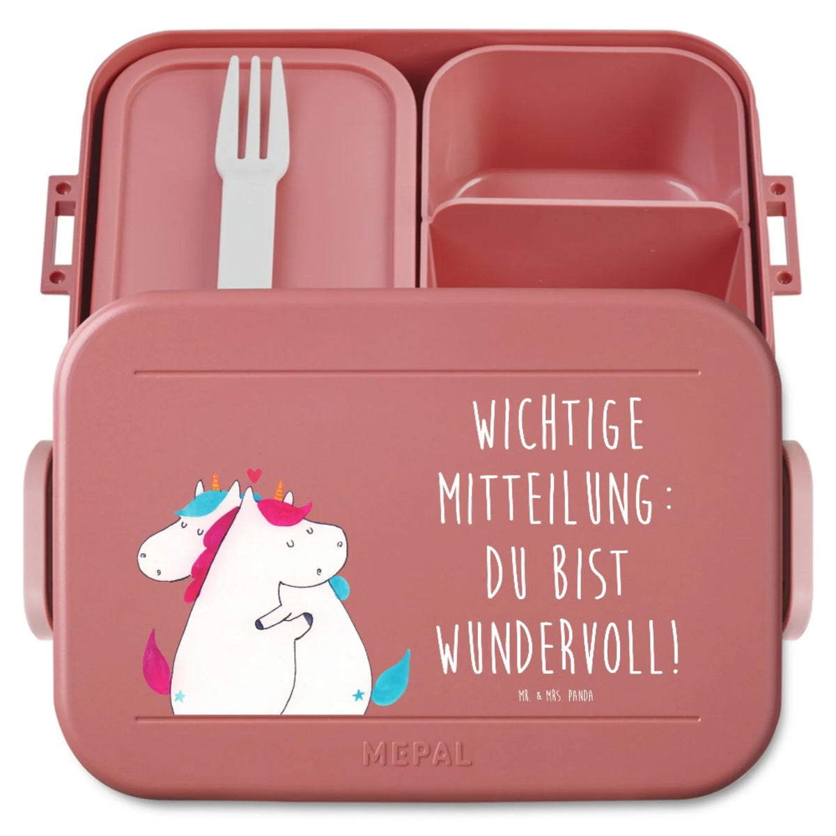 MEPAL Bentobox Einhorn Mitteilung Motiv Essensbehälter, Bentobox, Bento-Brotdose, Essensbox, Snackdose, Vesperbox, Bento Box, Lebensmittelbehälter, Frischhaltedose, Meal Prep Box, Snackbox, Jausenbox, Lunchbox, Unicorn, Einhorn, Einhörner, Einhorn Deko, Spruch, Ehe, Partner, Lustig, Valentinstag, Valentine, Liebe, Geschenk, Witzig
