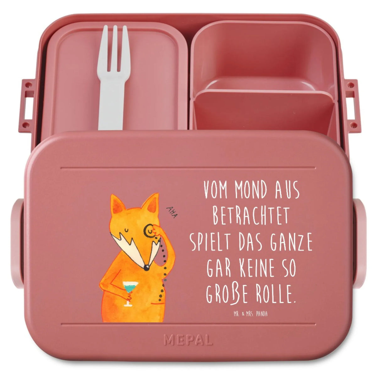 MEPAL Bentobox Fuchs Lord Motiv Essensbox, Essensbehälter, Snackbox, Meal Prep Box, Frischhaltedose, Lebensmittelbehälter, Snackdose, Lunchbox, Jausenbox, Bento Box, Vesperbox, Bento-Brotdose, Bentobox, Fuchs, Füchse, Spruch Lustig, Tröstende Worte, Liebeskummer Geschenk, Problemlösung, Motivation Spruch