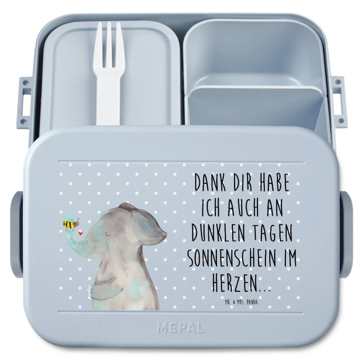 MEPAL Bentobox Elefant Biene Motiv Essensbox, Essensbehälter, Jausenbox, Bentobox, Bento Box, Lebensmittelbehälter, Lunchbox, Bento-Brotdose, Vesperbox, Frischhaltedose, Meal Prep Box, Snackdose, Snackbox, Lustige Sprüche, Tiere, Tiermotive, Gute Laune, Liebesspruch, Hochzeitsgeschenk, Elefant, Liebe, Liebesgeschenk, Biene, Liebesbeweis, Heiratsantrag, Jahrestag